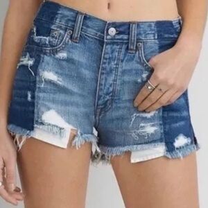 American Eagle | Vintage Hi-Rise Festival Denim Distressed Shorts Size 4